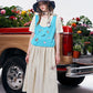 Women's Two Piece Knitwear, Cute Embroidered Tank Top + Short Sleeve T-Shirt, Casual Breathable Outfit for Daily