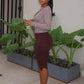 Autumn New Style 2 Piece Set Woman Sequin Print Low-Neck Full Sleeve T-Shirts+Skinny Wrap Hip Crop Pants Casual Suits