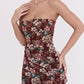 Off-shoulder Backless Print Mini Dress For Women Robe Fashion Strapless Sleeveless Bodycon Club Party Printed Dress