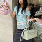 Chic 2-Piece Set Women Slanted Shoulders Rhinestone Decoration t-Shirt+Patchwork Lace Skirt Daily Fashion Leisure Suit