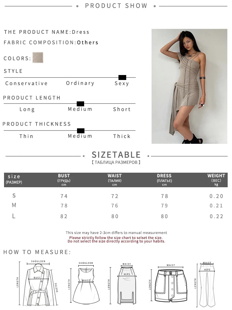 Hollow Tassel Dress Women Slanted Shoulder Folds Bandgae Irregular Hem Sexy Music Festival Sexy Midnight Mini Bodycon