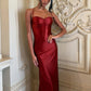 Elegant Low-Neck Folds Maxi Dress Women Sleeveless Skinny Dinner Party Vacation Summer Fashion Simple Classic Vestidos
