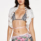 Sexy Ruffle Trim Satin Crop Top for Women Solid Tie Front Deep V Neck Short Sleeve Blouse Summer Casual Top Streetwear