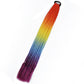 Synthetic 24inch Girls Colored Box Braided Ponytail With Elastic Rubber Band Hair Extensions Rainbow Color Box Pigtail Hairpiece
