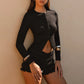 Women Crop Tops Summer Knit Ribbed Button Front Long Sleeve Shirt for Club Streetwear Aesthetic Grunge Clothes