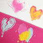 Women's Oversized T-Shirt with Colorful Heart Graffiti, Artistic Liquid Heart Print Tee for Summer, Chic Casual Cotton T
