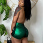 Bright Silk Backless Romper Women Sexy Hottie Halter Bandages Deep V-Neck Sleeveless Wild Trend Party Club Playsuits