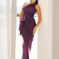 One Shoulder Backless Sexy Maxi Dress Women Gown Fashion Inclined Collarsleeveless Backless Bodycon Club Party Dresses