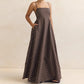 Women's Summer Slip Dress Polka Dot Print Sleeveless Spaghetti Strap Backless Long A Line Dress with Pockets Beachwear