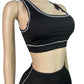 Casual 3 Piece Set Women Tracksuit Elastic Vest+Zip Jacket+Leggings Matching Street Sporty Fitness Street Shapewear