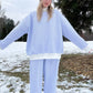 Striped Sweatshirt Sets for Women 2 Piece Pants Outfits Y2k Long Sleeve High Neck Pullover and Pants Spring Tracksuit