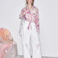 2025 Spring New Arrivals Retro Floral Thin Lace Shirt Women's Sweet Chiffon Casual Top