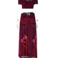 Print Two Piece Set Women Elegant Strapless Crop Top And Maxi Skirt Sets Female Pleated Beach Club Party Dress Set