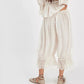 Women Ruffle Long Bloomer Y2k Lace Trim Pettipants Pantaloons Mid Rise Cropped Pajama Pants Under Dress Slips