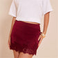 Y2k Half Slips Under Dress Elegant Fashion Bodycon Skirt Women Silk Satin Pencil Skirt Lace Trim Low Rise Underskirts