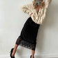 White Casual Lace Long Skirt For Women Slim High Waist Patchwork Elegant Commute Clothes Summer Female Maxi Skirt New
