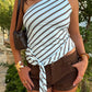 Asymmetric Lace Up One Shoulder Tank Top Striped Sleeveless Cropped Tops Fashion 2026 Summer Clothes for Women