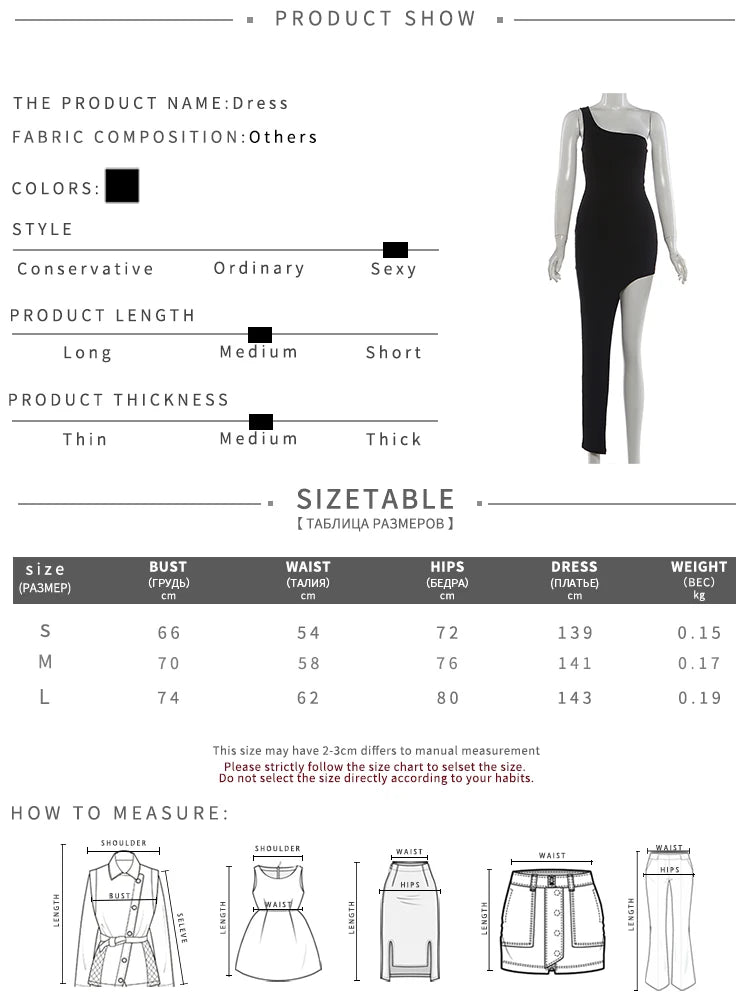 One-Shoulder Sleeveless Asymmetrical Hem Dress Women Solid Skinny Classic Sexy Midnight Hottie Summer Fashion Bodycon