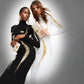 Metallic 3D Body Print Black Evening Dress Elegant Turtleneck Long Sleeve Maxi Dresses Women Fall Winter 2023