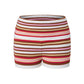 Y2K Retro Women Colorful Striped Ribbed Shorts High Waist Slim Booty Shorts White Trim Summer Casual Street Short Pants