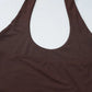 Holow Corss Halter Top Street Wear Clothes Woman Sexy Backless Cropped Tank Tops Summer