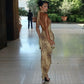 Leopard Print Sexy Dress Woman for Birthday Pictures Asymmetrical Hem Backless Halter Long Dresses