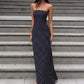 Polka Dot Strapless Sexy Maxi Dress Women Elegant Off-shoulder Sleeveless Backless Bodycon Club Party Long Dresses