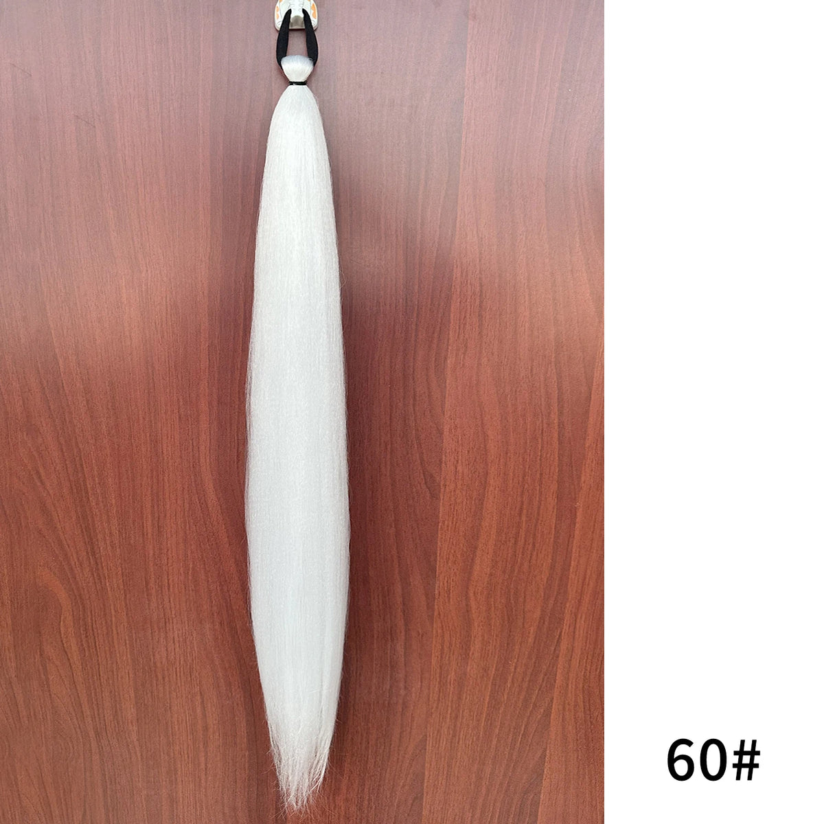 Synthetic Long Straight Ponytail Extensions With Rubber Band DIY Braided Ponytail Purple Hair Accessories for Halloween