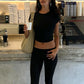 Comfortable 2Piece Set Women O-Neck Short Sleeve Crop T-Shirt+Capri Pants Chic Sporty Fashion Classic Simple Street Suits