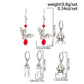 Goth Halloween Red Crystal Bat Spider Tooth Shape Pendant Earrings Trendy Personality Piercing Drop Ear Jewelry Accessory
