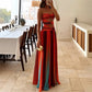 Women Summer Striped Tie-dye Color Twisted Texture Hollow Out Backless Strapless A-line Tube Long Dress Party Clubwear
