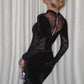 Lace Patchwork Long Dress Woman Autumn Trend o-Neck Full Sleeve High Waist Robe Midnight Prom Party Elegant Vestidos