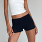 Women Casual Lounge Shorts Sexy Low Waist Smocked Micro Shorts Shirred Mini Shorts Summer Y2k Pajama Shorts