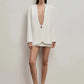 Deep V Neck Long Sleeve Sexy Blazer Jacket Women Elegant Office Lady Elegant One Button Blazers Jackets Slim Coats