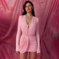 White 2 Piece Set Deep V Long Sleeve Bodysuit Top and Asymmetric Draped Skirt Sexy Fall Outfits Woman 2026