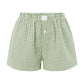 Women Y2k Gingham Boxer Shorts Stripes Button Elastic Waist Boxers Cute Mini Bloomers Plaid Loose Fit Boy Shorts