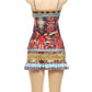 Sexy Slip Dress Women Lace Patchwork Irregular Print Ruched Colorful Beach Vacation Stretch Slim Hottie Mini Bodycon
