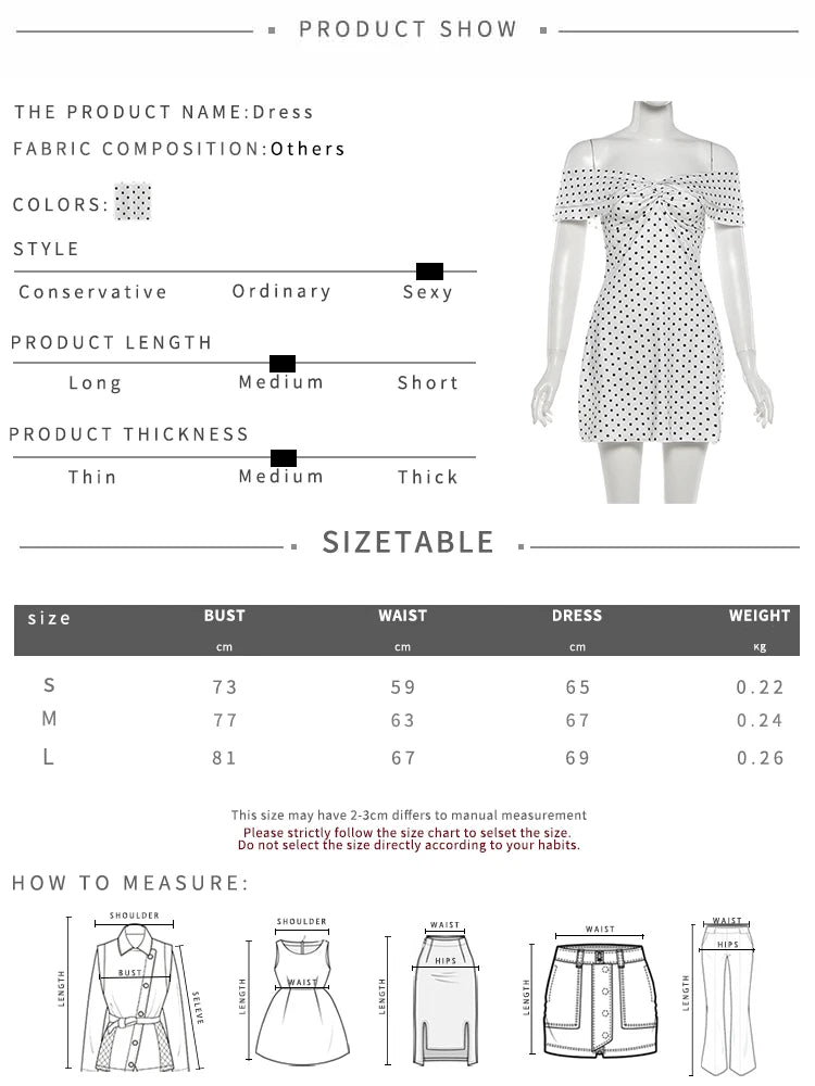 Sexy  Fashion Polka Dot Print Dress Women Slash Neck Ruched Patchwork Sleeveless Summer Street Party Chic Mini Bodycon