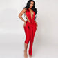 Sexy Women Bodycon Jumpsuit Solid Color Sleeveless Deep V Halter Neck Backless Bodysuit Midnight Activity Slim Playsuits