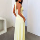 Halterneck Mesh Backless Sexy Maxi Dress Women Elegant Off-shoulder Sleeveless Bodycon Ruched Club Party Long Dress