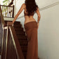 Knot Sexy Maxi Dress Women Halter Hollow Cross See Through Hem Sleeveless Backless Folds Beach Party Wild Vestidos