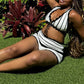 Striped Knit 2 Piece Sets Women Outfit Summer Trend Crop Tank Tops and Shorts Matching Vacation Beachwear Y2K Streetwear
