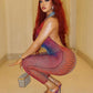 Y2K Colorful Stripe Jumpsuit Women Sexy Thin Summer Halter Sleeveless Backless Tight Stretch Skinny Activity Overalls