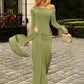 Side Hollow Long Sleeve Maxi Dress for Woman Elegant Party Dresses Fall Clothes Woman 2025