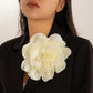 20CM Exaggerated Multilayer Satin Rose Flower Brooch for Women Wed Bridal Elegant Party Pin Jewelry Accessories Gift