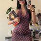 Polka Dot Summer Dress for Woman 2026 Fashion Sexy Halter Neck Backless Mini Bodycon Dresses