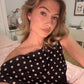 Backless Polka Dot Crop Tops Women Vest Fashion Summer New Oblique Shoulder Sleeveless Tank Tops Pullovers Female