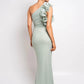 Shoulder Floral Mesh Ruched Sexy Maxi Dress For Women Gown Oblique Shoulder Sleeveless Backless Bodycon Long Dress