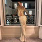 Sexy 2 Piece Sets Woman Outfit Faux Fur Collar V Neck Long Sleeve Cardigan and Maxi Skirt Matching Set