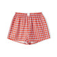 Women Y2k Gingham Boxer Shorts Stripes Button Elastic Waist Boxers Cute Mini Bloomers Plaid Loose Fit Boy Shorts